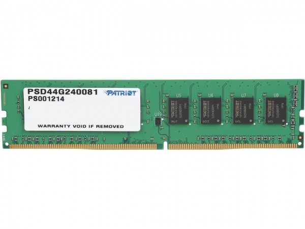 Patriot Signature Line 4GB DDR4 SDRAM 2400MHZ PC4-19200 Memory RAM PSD44G240081