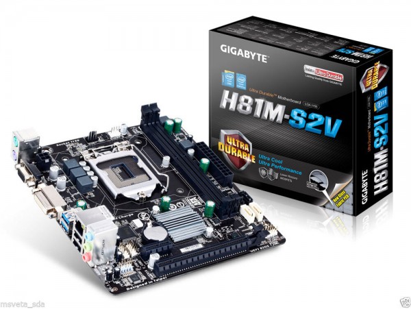Gigabyte GA-H81M-S2V Motherboard CPU i3 i5 i7 LGA1150 Intel H81 DDR3 SATA 3 USB