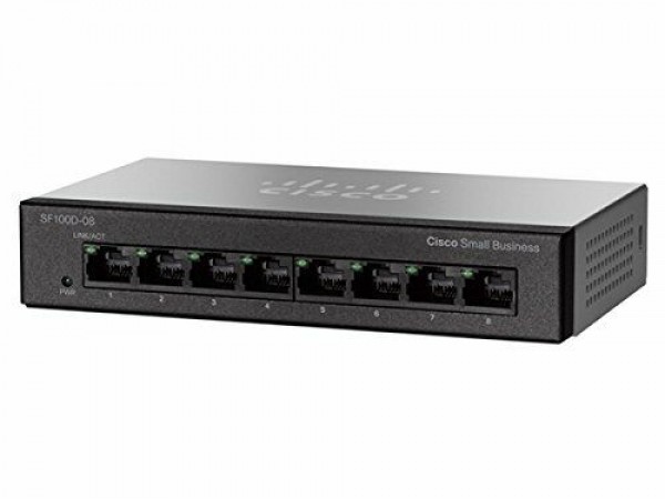 Cisco SF110D-08 Small Business 8-Port 10/100 Desktop Unmanaged Network Switch