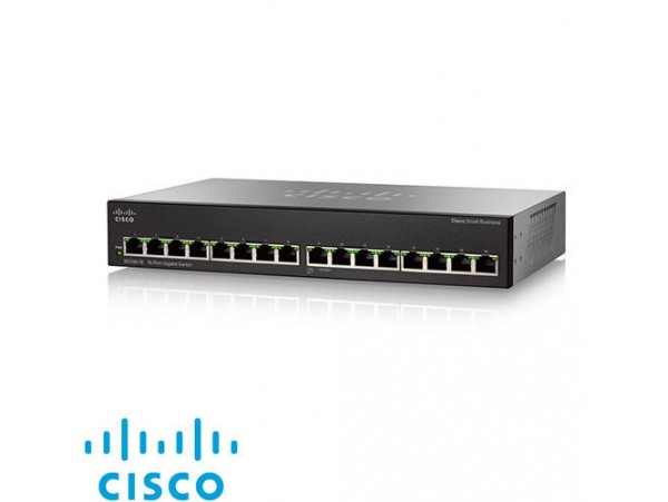 NEW Cisco SG110-16 16-Port Gigabit Desktop Unmanaged Network Switch Ethernet LAN