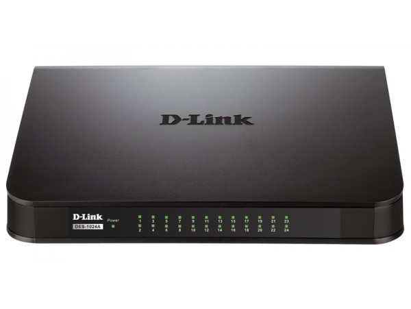 NEW D-Link DES-1024A 24-Port Fast Ethernet 10/100Mbps Unmanaged Desktop Switch