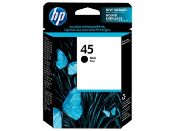 NEW Genuine HP 45 Black 51645A Ink Cartridge Deskjet 1600C 890C 1120c Printer