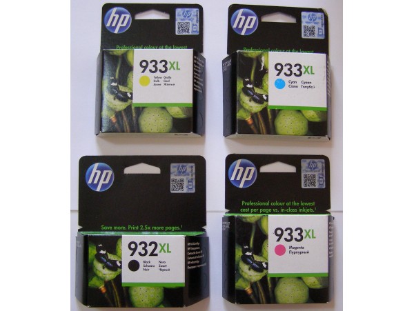 NEW Genuine HP 4 pack Ink Cartridge 932XL 933XL Officejet 6100 6600 6700 Printer