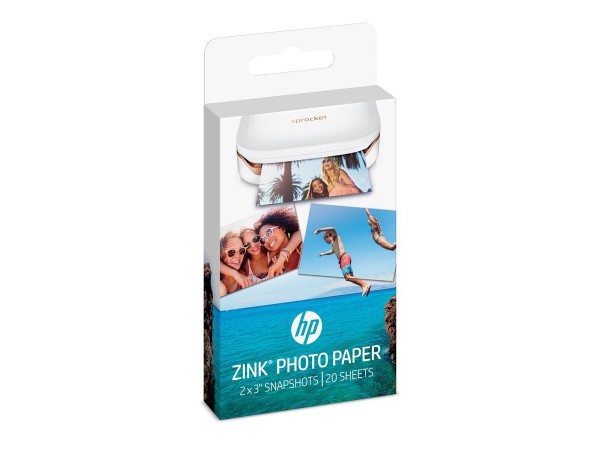 HP SPROCKET ZINK Sticky-backed 2"x3" 51x76mm Photo Paper (20 Sheet Pack) W4Z13A