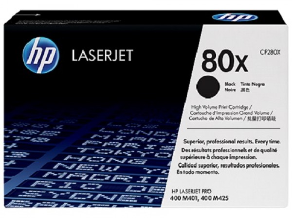 NEW Genuine HP 80X Black CF280X Toner Cartridge LaserJet Pro 400 MFP M425 M401