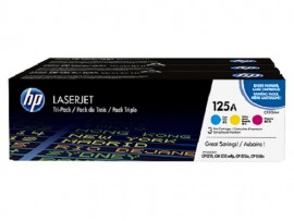 Genuine HP 125A 3-pack Cyan/Magenta/Yellow CF373AM Toner Cartridge CM1312 CP1215