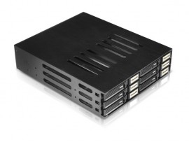 iStarUSA BPU-126-SA Aluminum 5.25" to 6x2.5" SATA 6Gbps HDD SSD Hot-swap Rack