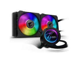 NEW Gigabyte Aorus Liquid Cooler 280 Circular LCD Display Dual 140mm ARGB Fans