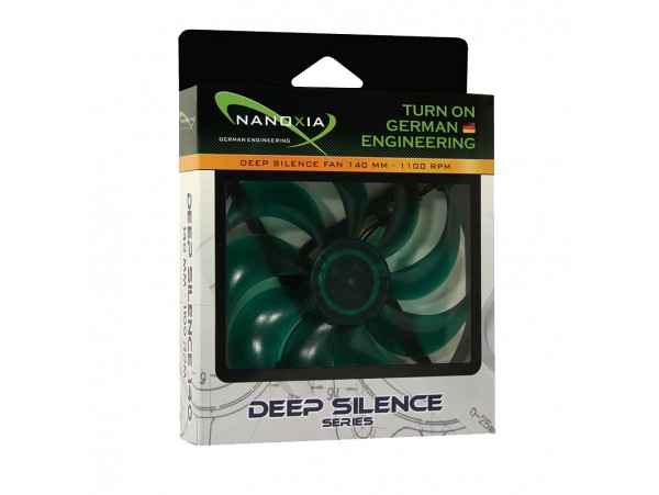 Nanoxia Deep Silence 140mm Ultra quite Case Cooling PC Fan DS140 1100 RPM 3-PIN