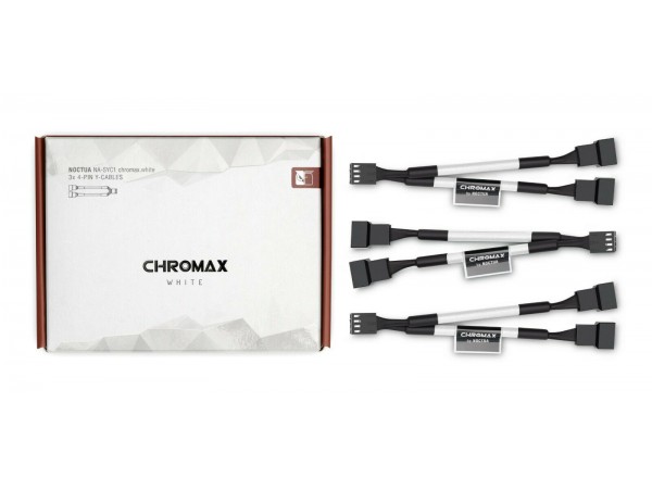 Noctua NA-SYC1 White chromax 4-pin Spliter Y-Cables PWM 2 Fans via one Adapter