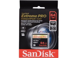 SanDisk 64GB Extreme PRO CompactFlash 160MBs Memory Card Camera SDCFXPS-064G-X