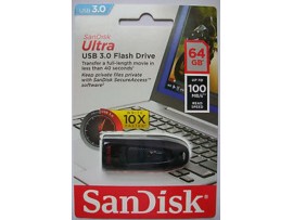 Sandisk 64GB Ultra USB 3.0 up 100MB/s Flash Memory Drive Slider SDCZ48-064G-U4