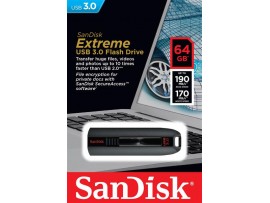 Sandisk 64GB Extreme USB 3.0 up to 190MB/s Flash Memory Drive SDCZ80-064G-G4