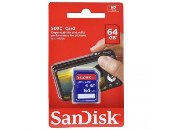 SanDisk 64GB SDXC SD Flash Memory Card Class 4 HD Video Camera SDSDB-064G-B35