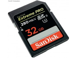 SANDISK EXTREME PRO 32GB SDHC/SDXC UHS-II Flash MEMORY CARD 4K SDSDXPB-032G-G