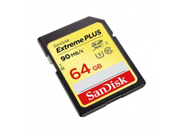 SANDISK 64GB SD Extreme PLUS SDXC UHS-I CLASS 10 MEMORY CARD SDSDXSF-064G-GNCIN