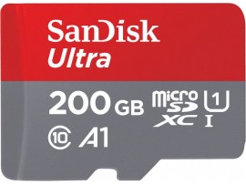 SanDisk Ultra 200GB microSD SDXC UHS-I Memory Card Adapter SDSQUAR-200G-GN6MA