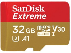 SanDisk Extreme 32GB microSD SDHC UHS-I Memory Card Adapter SDSQXAF-032G-GN6MA