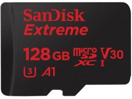 SanDisk Extreme 128GB microSD SDXC UHS-I Memory Card Adapter SDSQXAF-128G-GN6MA