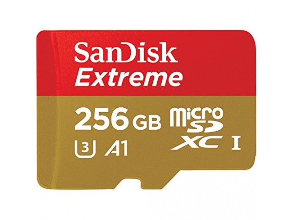 SanDisk Extreme 256GB microSD SDXC UHS-I Memory Card Adapter SDSQXAO-256G-GN6MA