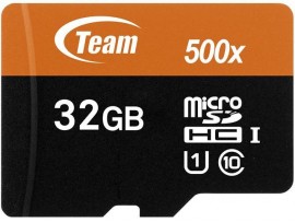 Team 32GB microSDHC UHS-I/U1 Class 10 Memory Card Flash Drive Adapter Micro-SD