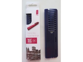 FLO Pocket Travel Dark Purple Hair Brush Comb FOLD & CLICK Hairdressing Styling Salon Beauty