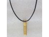 Men Fashion Jewelry Cylinder Perfume Fill Pendant Necklace Chain Fragrance GOLD