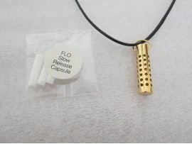 Men Fashion Jewelry Cylinder Perfume Fill Pendant Necklace Chain Fragrance GOLD