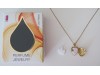 Women Fashion Perfume Fil Jewelry Heart Pendant Necklace Chain Fragrance GOLD