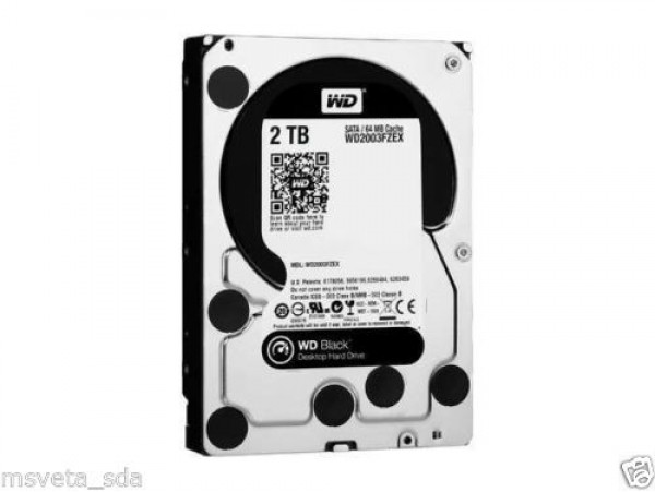 Western Digital WD Black HDD 2.0TB 7200 64MB SATA3 3.5" WD2003FZEX Hard Drive