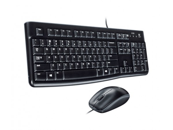 Logitech MK120 Keyboard Mouse Set USB WIRED English Hebrew Keypad PC Computer