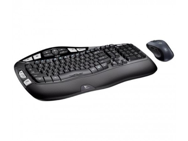 Logitech MK550 Wave Combo Wireless Keyboard Mouse English Hebrew Keypad Computer