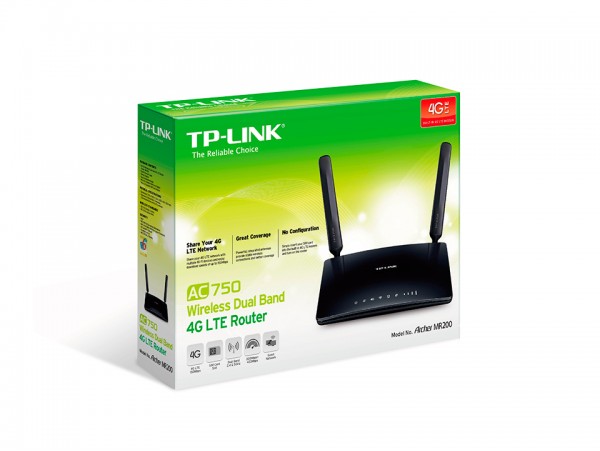 NEW TP-LINK Archer MR200 AC750 Wireless WiFi 5GHz Dual Band 3G/4G LTE SIM Router
