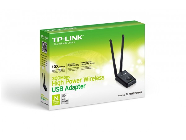 TP-Link TL-WN8200ND 300Mbps High Power Wireless USB Adapter WPS 2x 5dBi Antenna