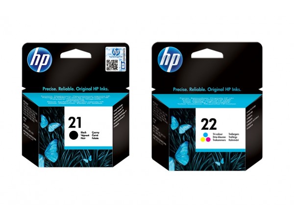 Genuine HP 21 Black 22 Tri-color Ink Cartridge Deskjet 3920 3940 4355 Printer