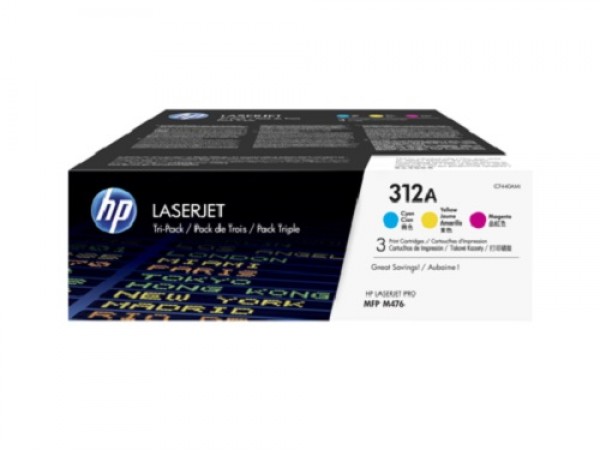 Genuine HP 312A 3pack Cyan/Magenta/Yellow CF440AM Toner Cartridge LaserJet CF381