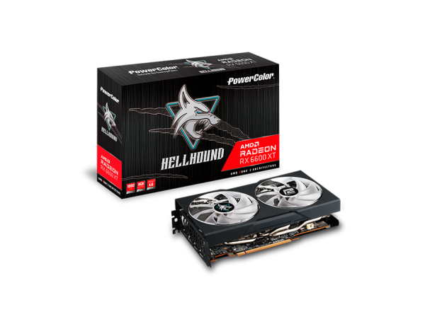 NEW PowerColor AMD Radeon RX 6600XT 8GB GDDR6 Dual Fan Blue LED PCI-E Video Card