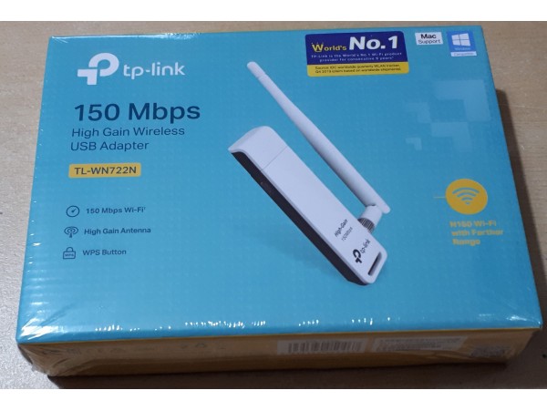 TP-Link TL-WN722N 150Mbps WiFi Wireless USB Adapter WPS Antenna Windows 7/8/10