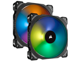 CORSAIR ML140 PRO RGB LED 140MM PWM PREMIUM MAGNETIC LEVITATION FAN 2 PACK