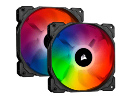 CORSAIRI CUE SP140 RGB PRO PERFORMANCE 140MM DUAL FAN KIT WITH LIGHTING NODE CORE