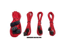 CORSAIR PREMIUM INDIVIDUALLY SLEEVED PSU CABLE KIT STARTER PACKAGE TYPE 4 (GENERATION 3) - RED