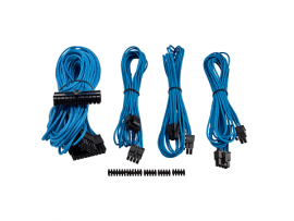 CORSAIR PREMIUM INDIVIDUALLY SLEEVED PSU CABLE KIT STARTER PACKAGE TYPE 4 (GENERATION 3) - BLUE