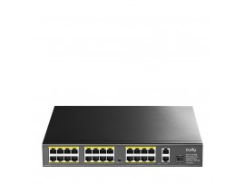 CUDY FS1026PS1 Unmanaged Switch 24 PortsPOE10/100 +H 2 Ports (FS1026PS1-IL)