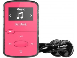 SanDisk 8GB Clip Jam MP3 Player (Pink) FM Tuner MP3, AAC, WAV, Audible 18 Hours