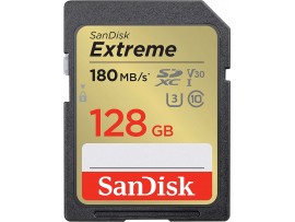 SanDisk 128GB Extreme SDXC UHS-I Memory Card - C10, U3, V30, 4K, UHD, SD Card