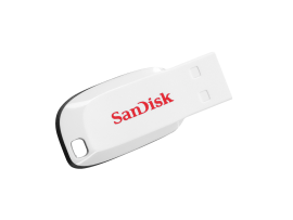 SanDisk Cruzer Blade 16GB SDCZ50C-016G-B35W Flash Memory White 2 Years