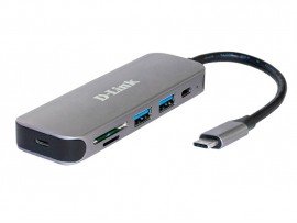 D-Link DUB-2325 Splitter Hub with two USB 3.0 ports USB Type-C port SD Mic