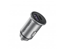 VENTION USB-A 30W / USB-C 30W MINI CAR CHARGER 25W 41.4mm standard length