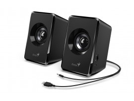 Genius SP-U125 Computer Speakers Black 3 W (1.5 W x2) 150 Hz – 20 kHz 3.5 mm