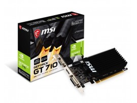 Msi GeForce GT 710 2GB GDDR3 LP VGA/DVI/HDMI Video Card PCI Express 2.0 x16